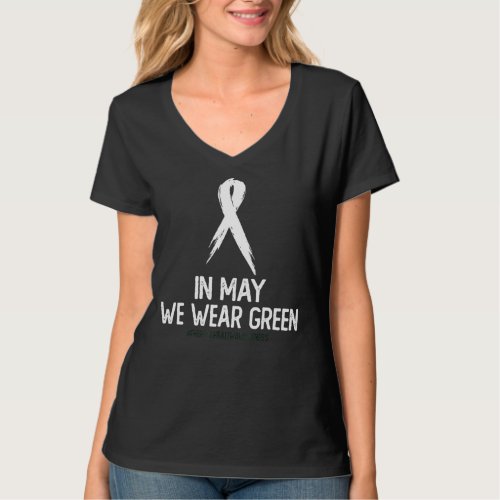 Mental Health Awareness Month In May We Wear Green T_Shirt