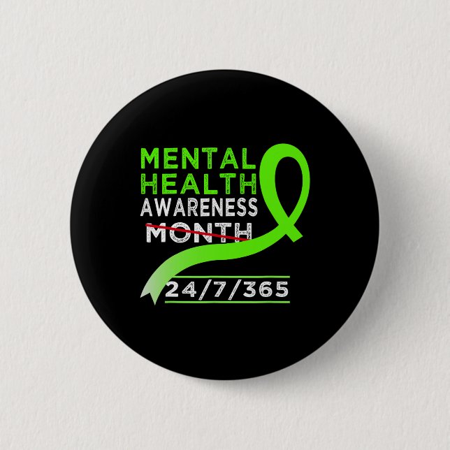 Mental Health Awareness Month Of May Fight The Sti Button (Front)