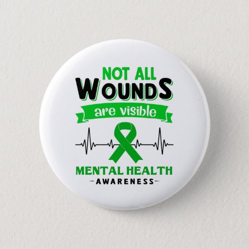 Mental Health Awareness Month Ribbon Gifts Button