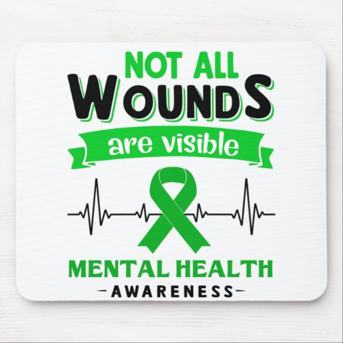 Mental Health Awareness Month Ribbon Gifts Mouse Pad