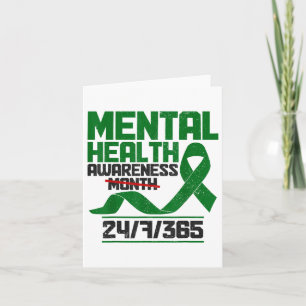 Mental Health Awareness Month S Green Ribbon Card