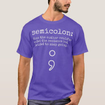 Mental Health Awareness Month Semicolon Definition T-Shirt