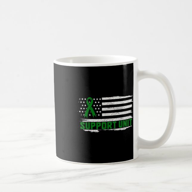 Mental Health Awareness Month Support Unit Green R Coffee Mug (Right)