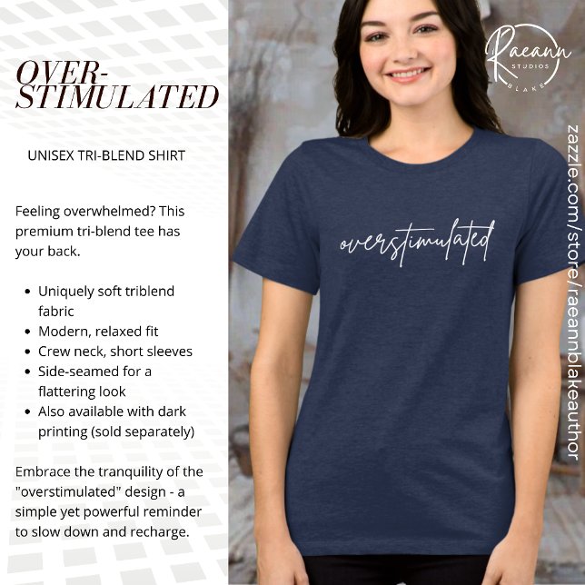 Mental Health Awareness Overstimulated  Tri-Blend Shirt (Creator Uploaded)
