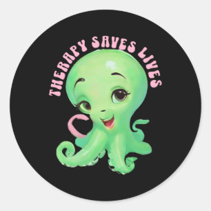Mental Health Awareness Positivity Therapy Self Ca Classic Round Sticker