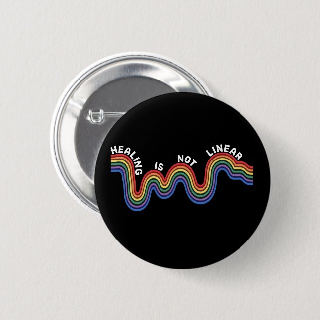 Mental Health Awareness Rainbow LGBTQ Button (Front & Back)