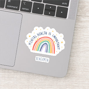 Mental Health Awareness Rainbow Personalized Sticker
