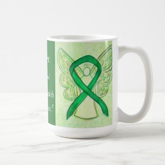 Mental Health Awareness Ribbon Angel Custom Mug