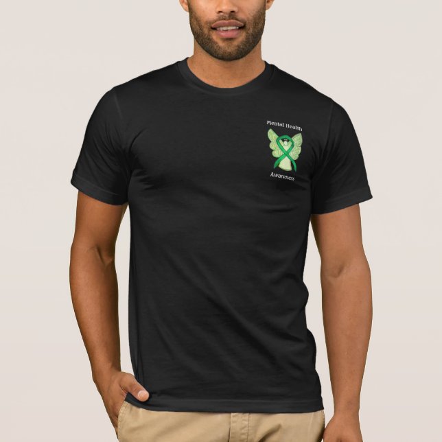 Mental Health Awareness Ribbon Angel Custom Shirts (Front)