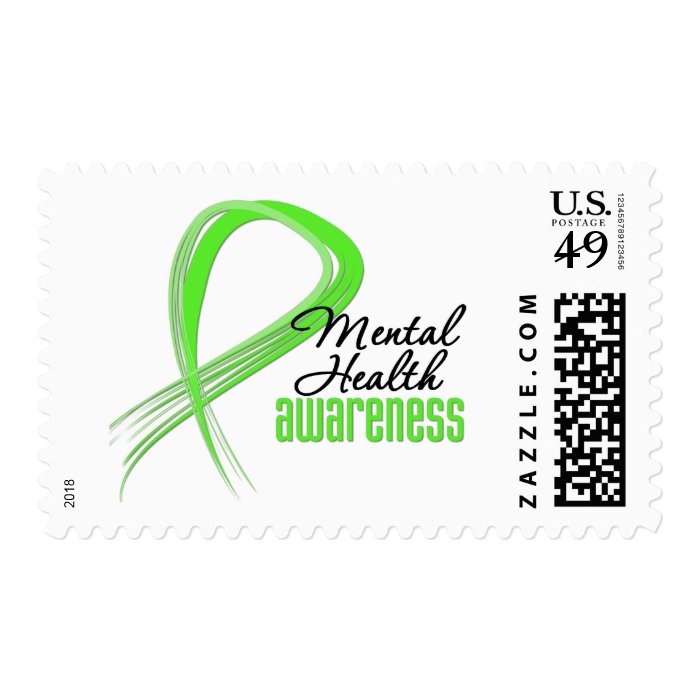 Mental Health Awareness Ribbon Stamp