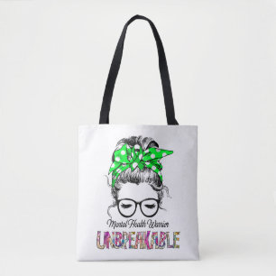 Mental Health Awareness Ribbon Support Gifts Tote Bag