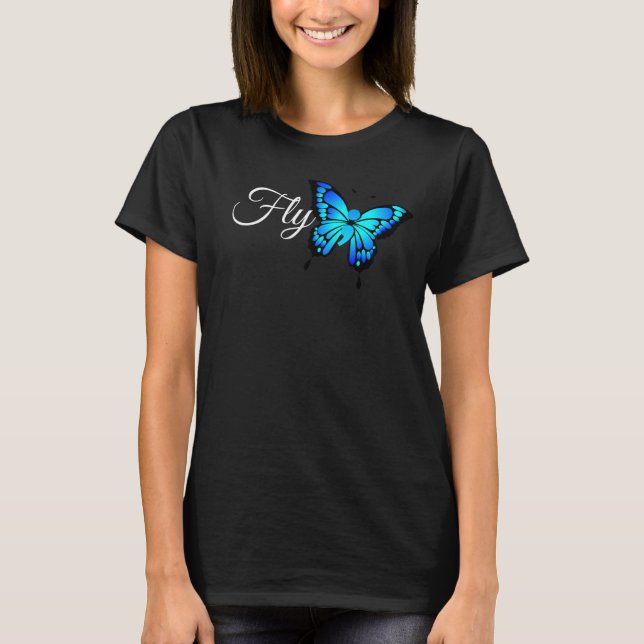 Mental Health Awareness Semicolon Butterfly End Th T-Shirt (Front)