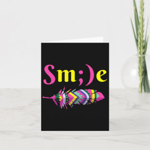 Mental Health Awareness Smile Semicolon Suicide Card