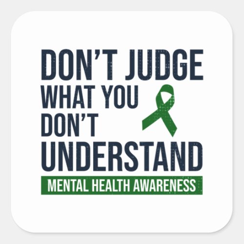 Mental Health Awareness Square Sticker