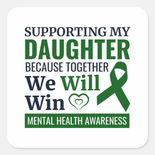 Mental Health Awareness Square Sticker (Front)