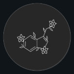 Mental Health Awareness Suicide Prevention Seroton Classic Round Sticker<br><div class="desc">Mental Health Awareness Suicide Prevention Serotonin Hormone</div>