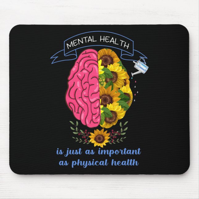 Mental Health Awareness Suicide Prevention Think P Mouse Pad (Front)