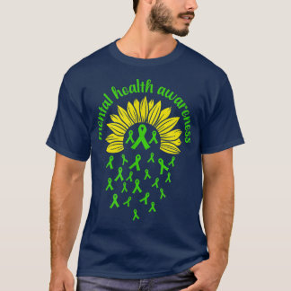 Mental Health Awareness Sunflower 4030  T-Shirt