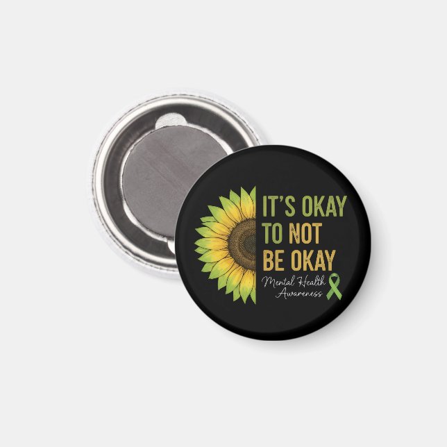 Mental Health Awareness Sunflower  Magnet (Front/Back)