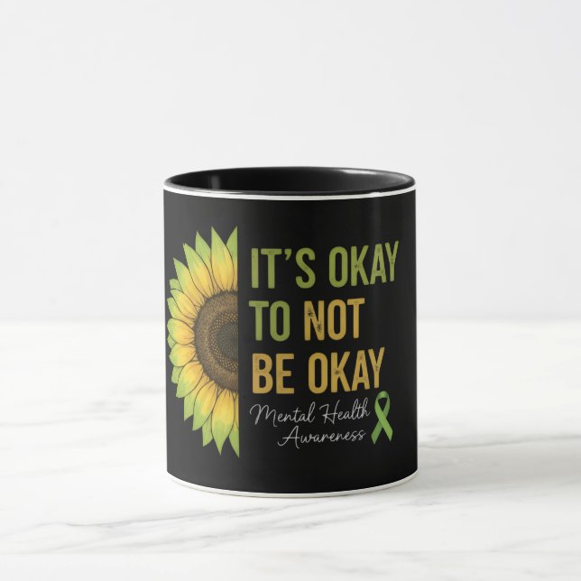 Mental Health Awareness Sunflower Mug (Center)
