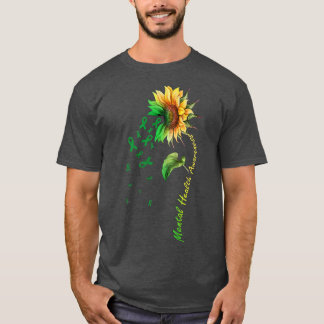 Mental Health Awareness Sunflower Premium T-Shirt