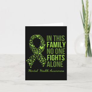 Mental Health Awareness Support Green Ribbon  Card