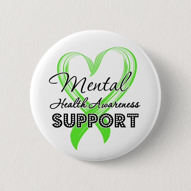 Mental Health Awareness - Support Pinback Button (Front)