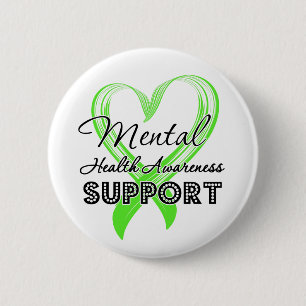 Mental Health Awareness - Support Pinback Button