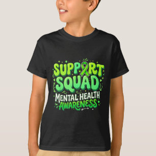 Mental Health Awareness Support Squad Green May T-Shirt