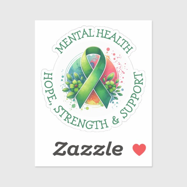 Mental Health Awareness - Support Strength Support Sticker (Sheet)