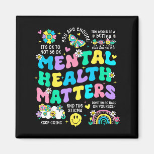 Mental health awareness therapy human brain magnet