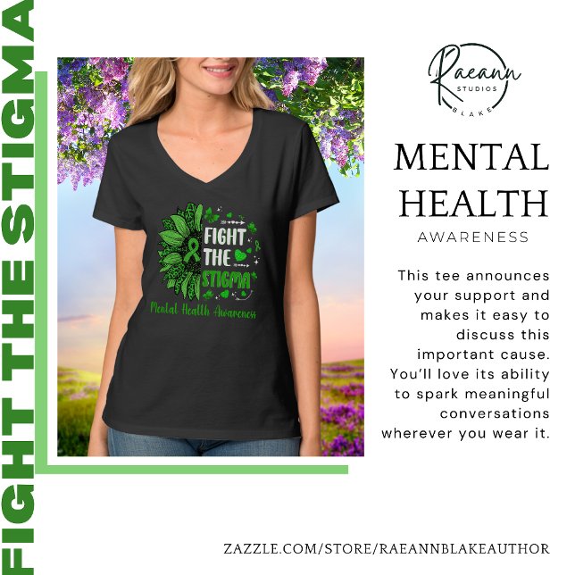 Mental Health Awareness V-Neck T-Shirt (Creator Uploaded)