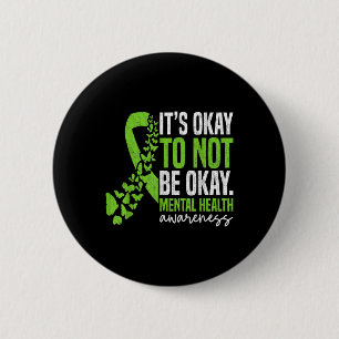 Mental Health Awareness Vintage Its Okay To Not Be Button