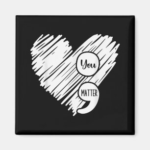 Mental Health Awareness Week Semicolon Suicide Pre Magnet