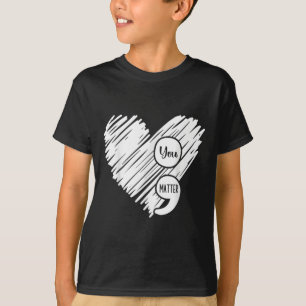 Mental Health Awareness Week Semicolon Suicide Pre T-Shirt
