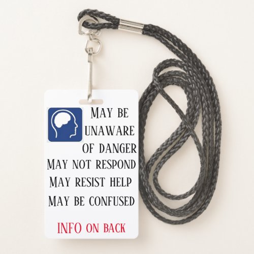 Mental Health Badge with lanyard