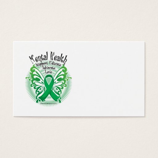Customizable Mental Health Butterfly 3 Business Cards