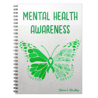 Mental Health Butterfly Spiral Photo Notebook