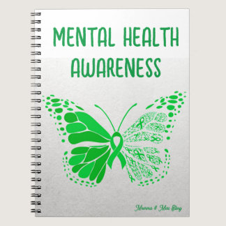 Mental Health Butterfly Spiral Photo Notebook