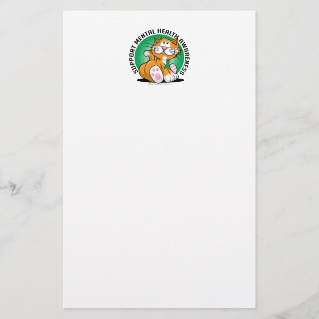 Mental Health Cat Stationery (Front)