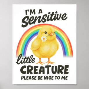 Mental Health Chick Anxiety I'm A Sensitive Little Poster