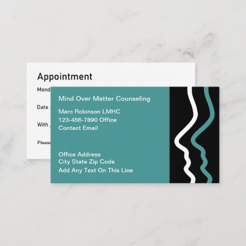 Mental Health Counselor Appointment Cards