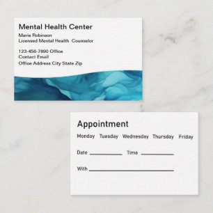 Mental Health Counselor Appointment Cards