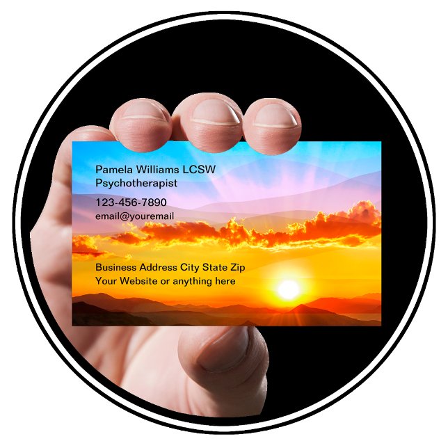 Mental Health Counselor Psychotherapist Business Card (Creator Uploaded)