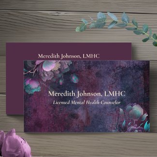 Mental Health Counselor Purple Peonies | Nature