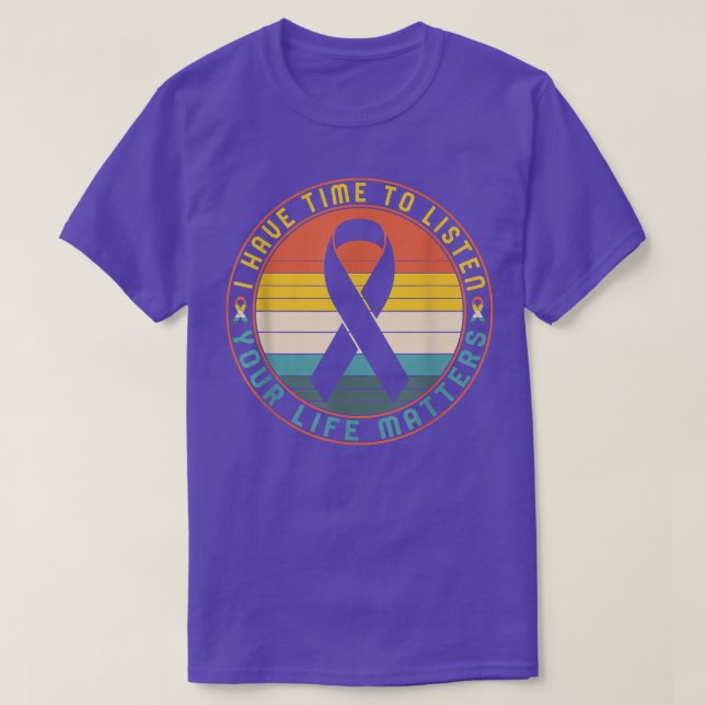 Mental Health Counselor Suicide Prevention Awarene T-Shirt (Design Front)