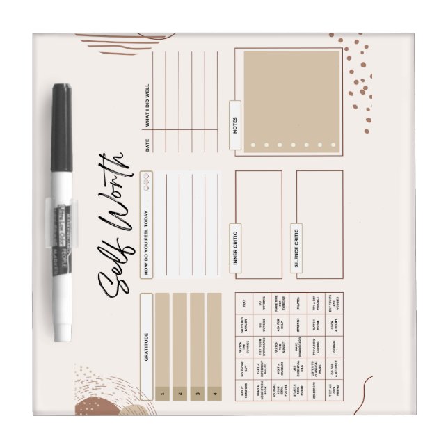 Mental Health Daily Gratitude Dry Erase Board (Front)