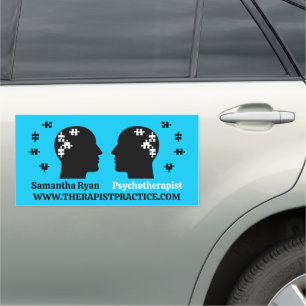 Mental Health Design, Psychotherapist Car Magnet