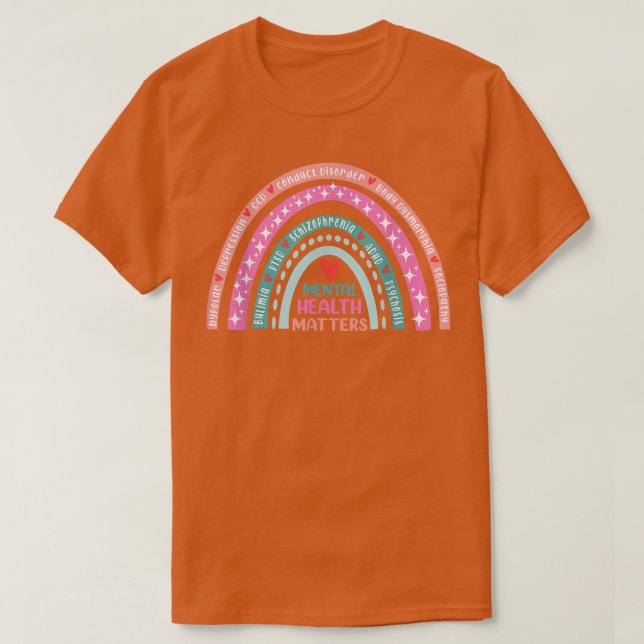 Mental Health Disorder ADHD Awareness  T-Shirt (Design Front)