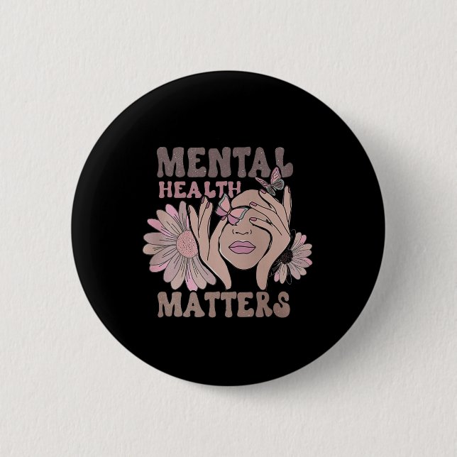 Mental Health Does Matter Awareness Supporter Flow Button (Front)